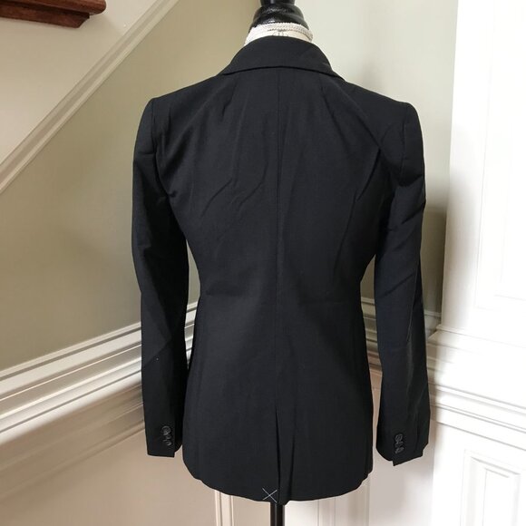 NWT JCrew Parke Blazer Jacket Womens 0 Black Italian Stretch Wool J5383 Coat NEW - Picture 12 of 13